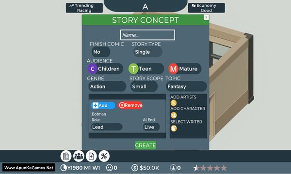 Comic Book Tycoon Screenshot 3, Full Version, PC Game, Download Free